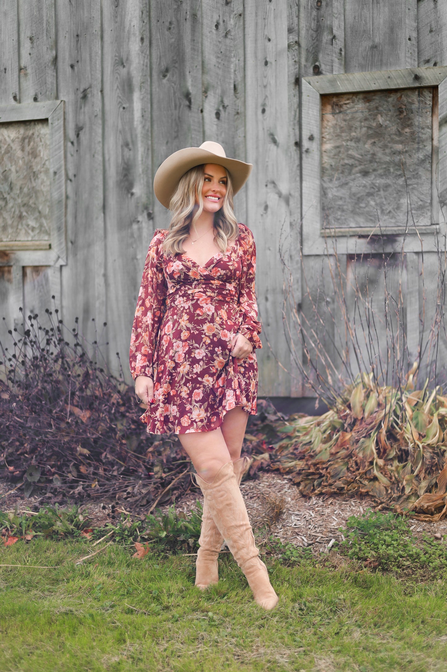 Cranberry Merlot Mini Dress