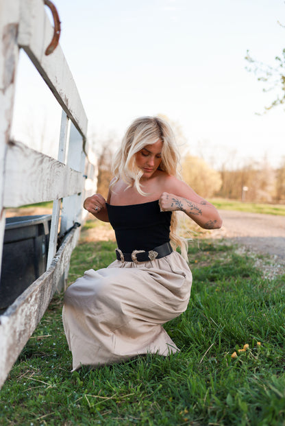 Wheatfield Midi Dress - Almond