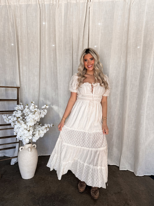 Sweet Milk Lace Maxi Dress