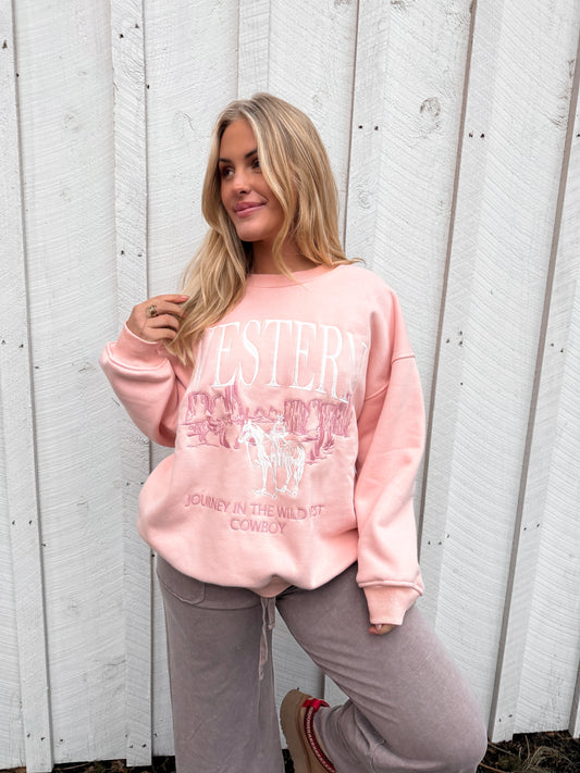 Western Embroidered Crewneck