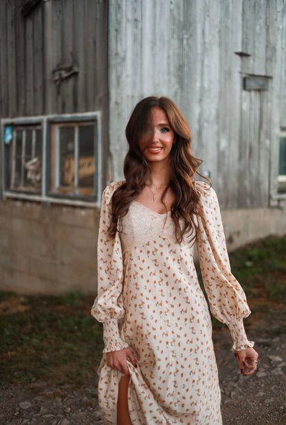 Buttercream Lace Maxi Dress