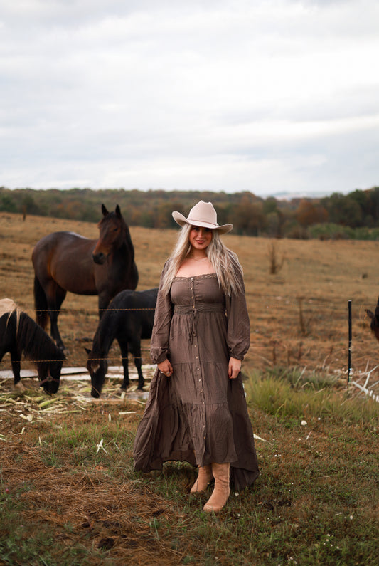 Runaway Acres Lace Maxi Dress