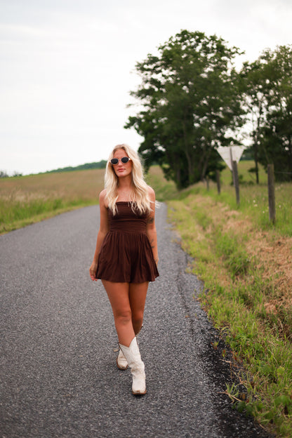 Savannah Romper - Brown