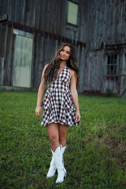 Hazelwood Romper - Brown