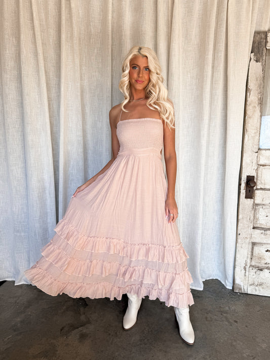 Wanderlust Halter Maxi - Blush