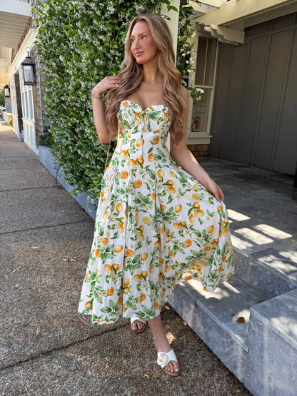 Lemon Sorbet Midi Dress