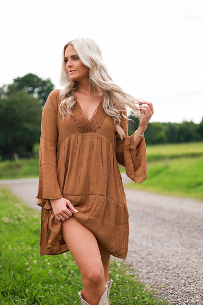 Ginger Lace Mini Dress