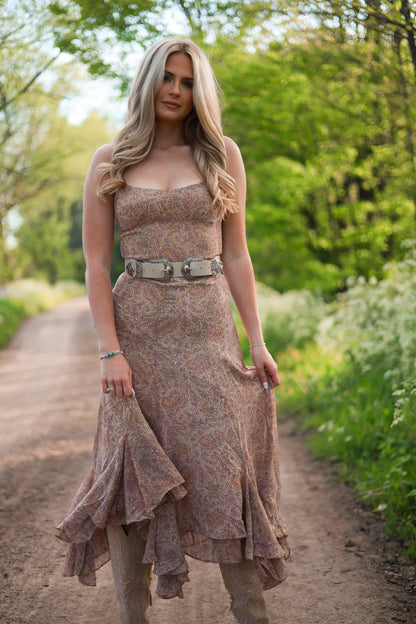 Saddle Creek Paisley Midi Dress
