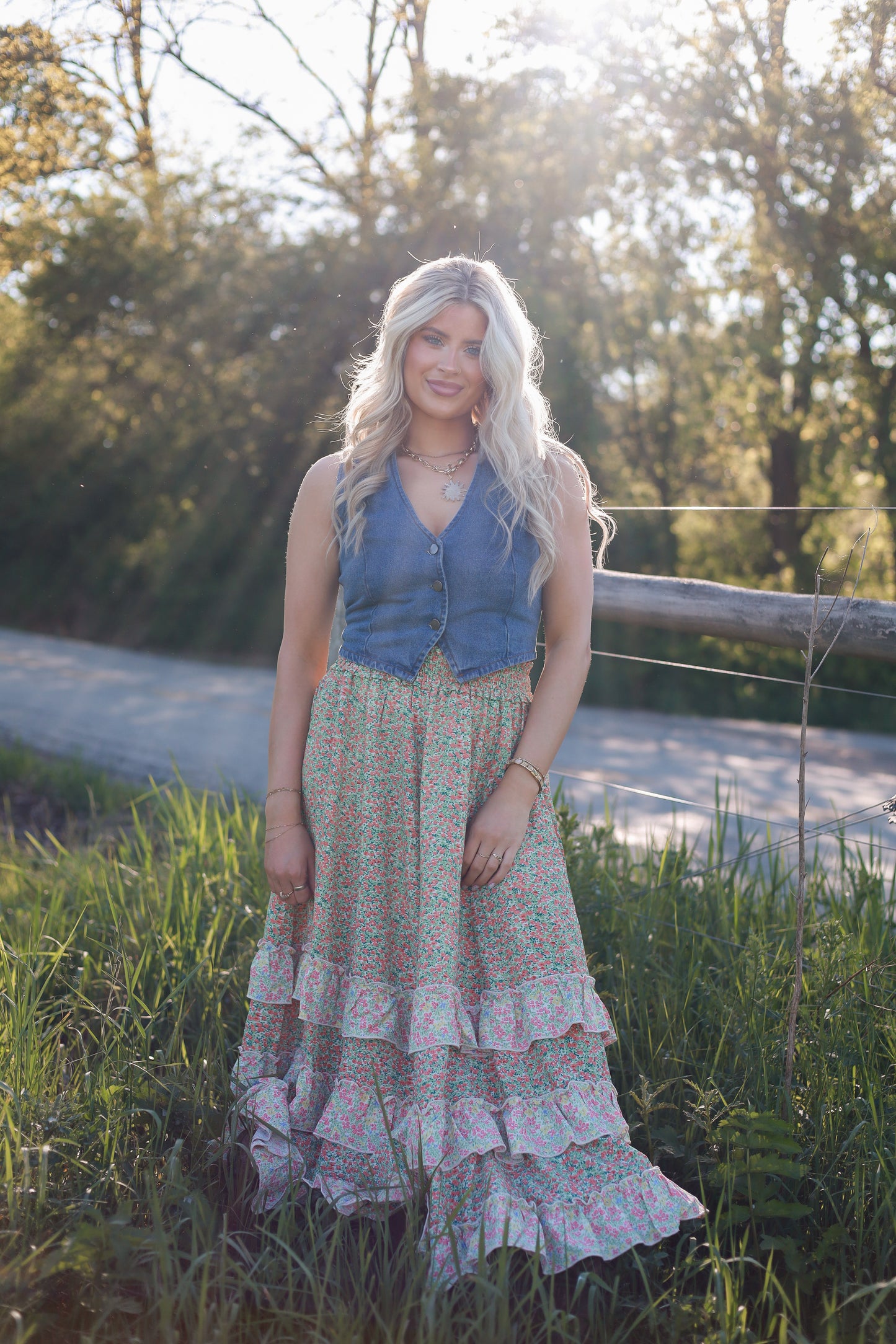 Denim Hue Vest - Dark