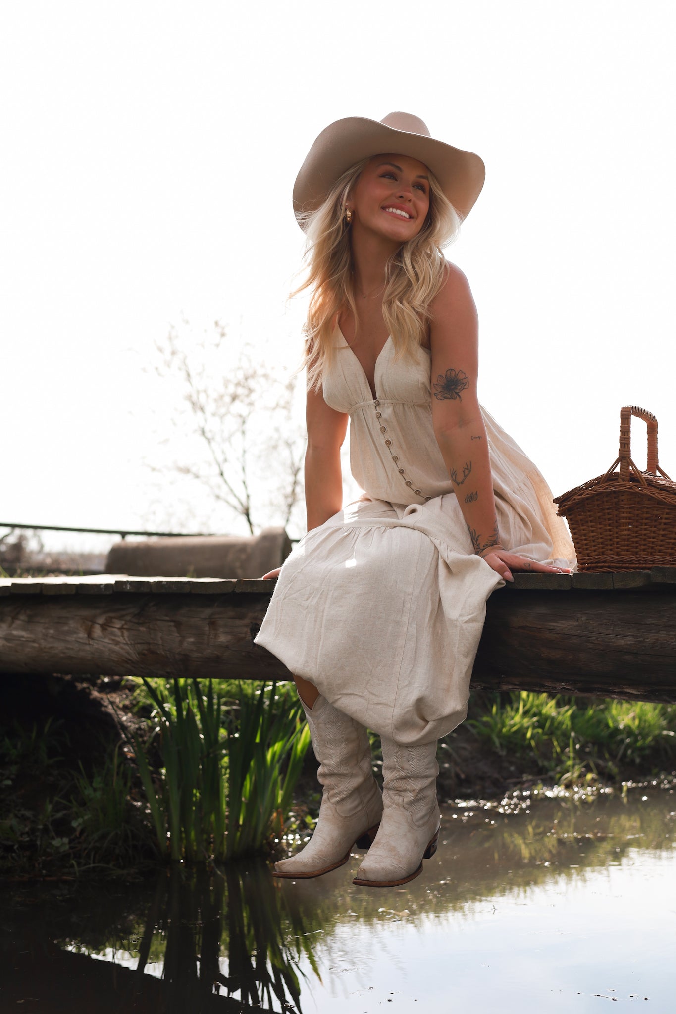 Oatmilk Linen Maxi Dress