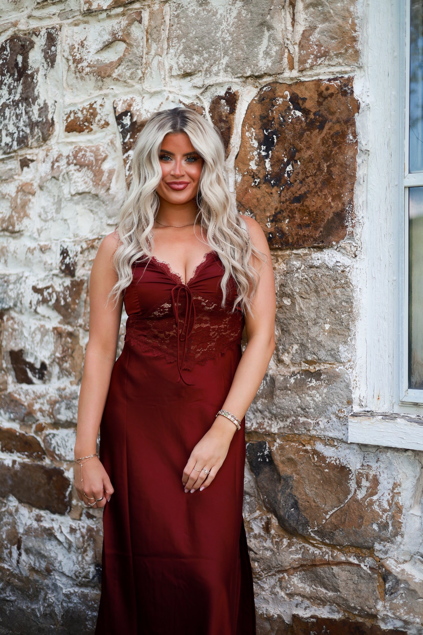 Stallion Dress - Burgundy