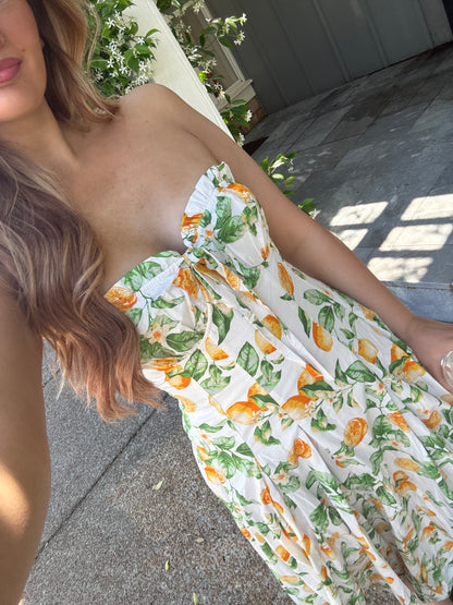 Lemon Sorbet Midi Dress