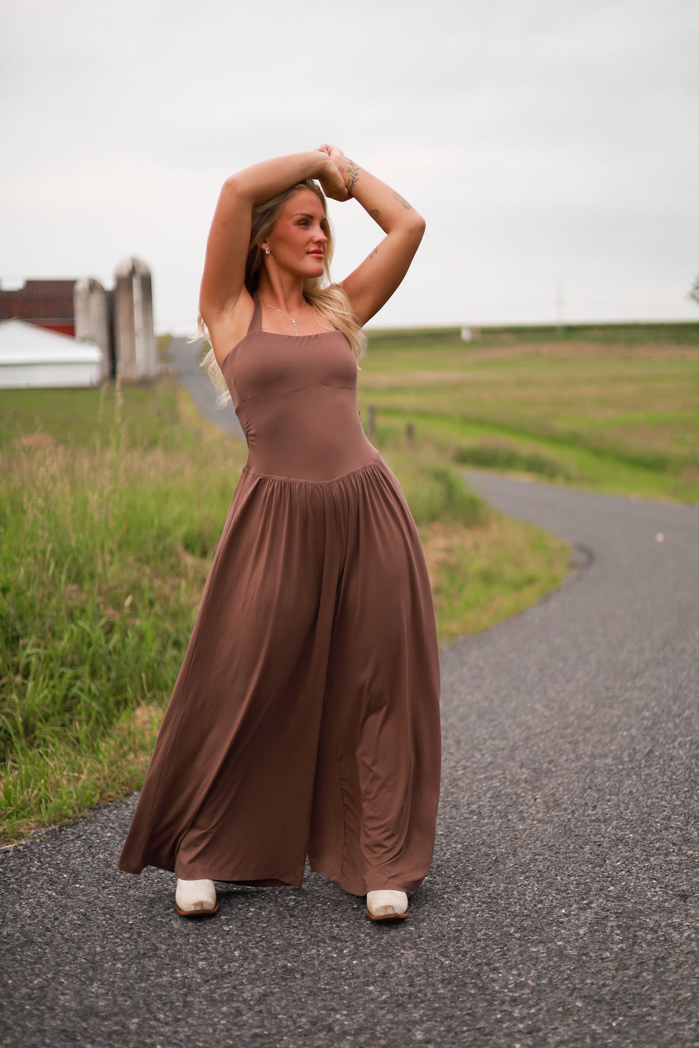 Mocha Halter Jumpsuit