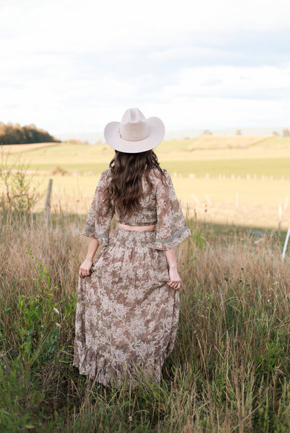 Thistlewood Drop-Waist Maxi Skirt