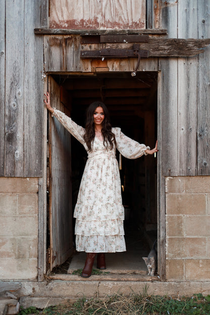 Vintage Cream Maxi Dress