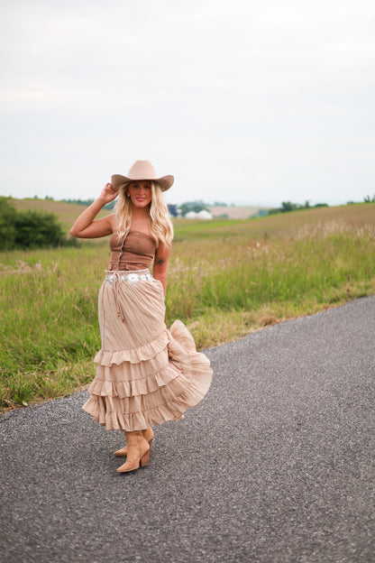 Free Winds Tiered Maxi Skirt