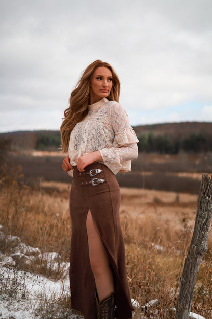 Bronc & Buckle Maxi Skirt