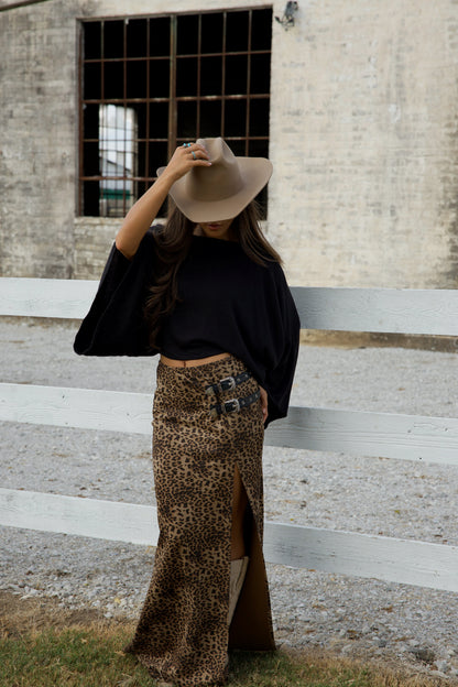 Asymmetrical Knit Top - Black