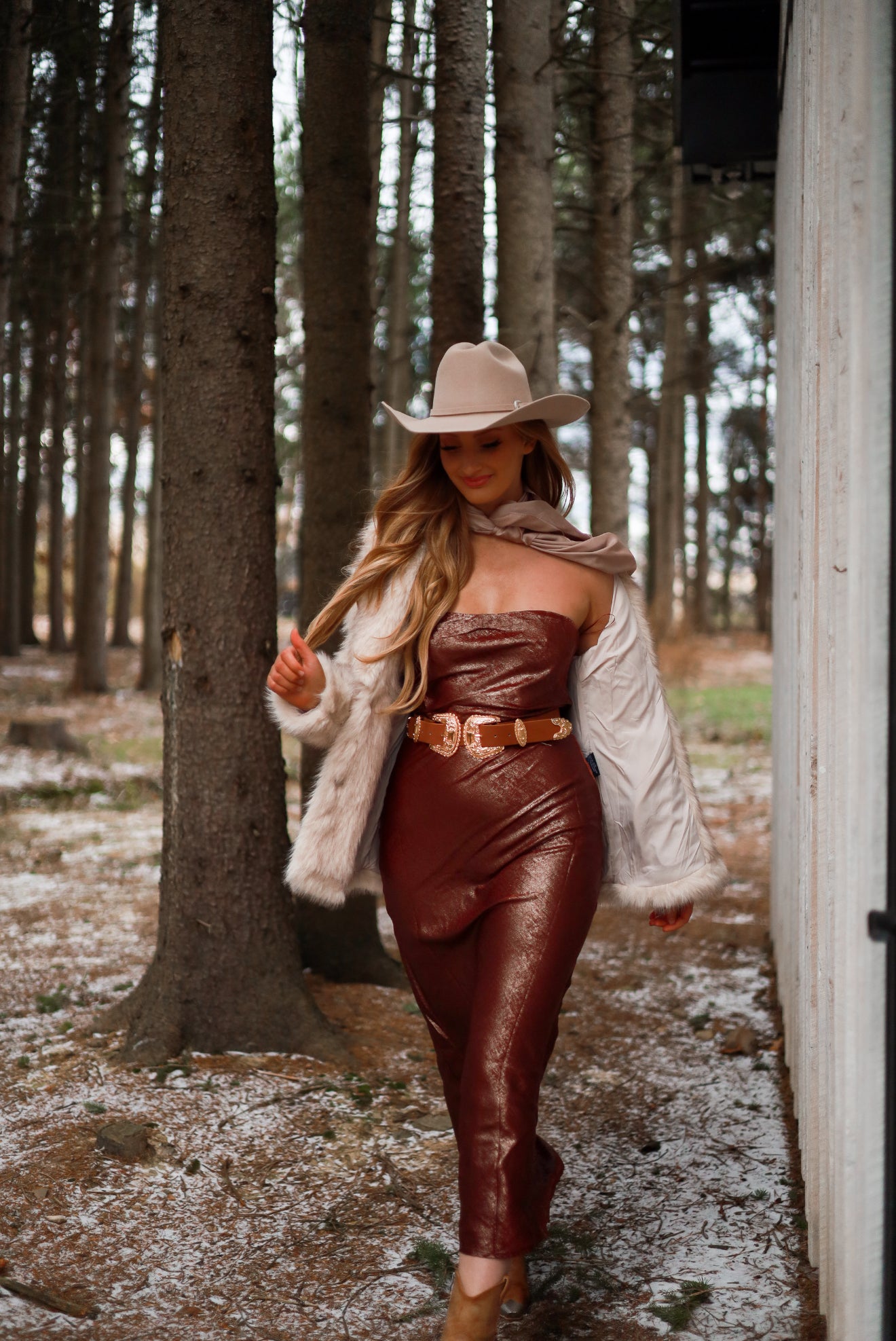 Maverick Metallic Dress - Gold