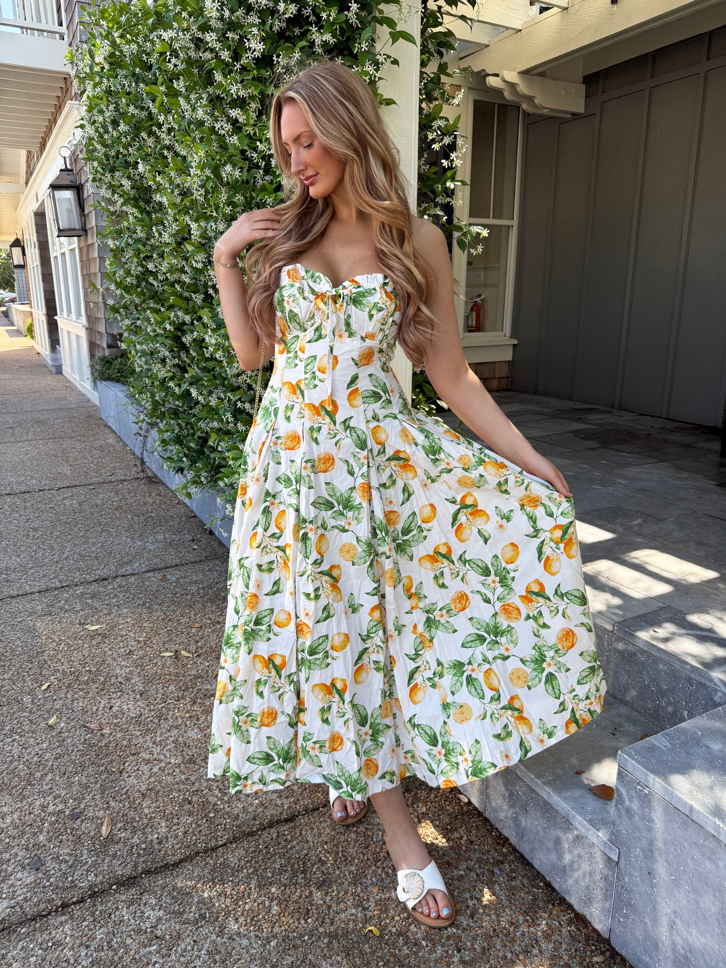 Lemon Sorbet Midi Dress