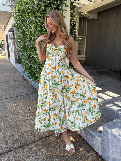 Lemon Sorbet Midi Dress