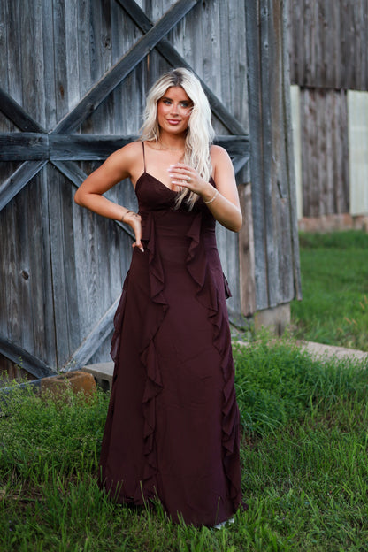 Western Haven Dress - Brown