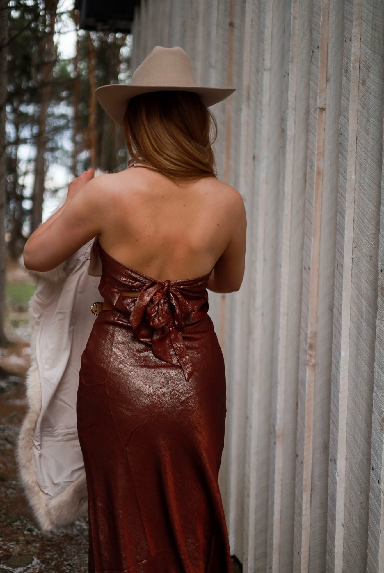 Maverick Metallic Dress - Gold