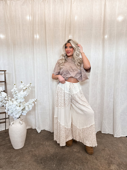 Vintage Cream Bohemian Pants