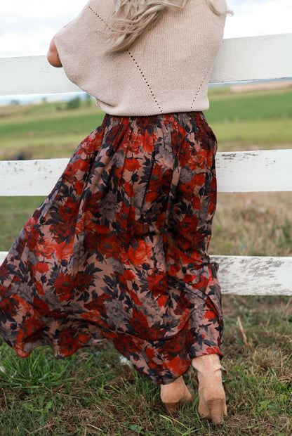 Poetry in Petals Skirt - Taupe