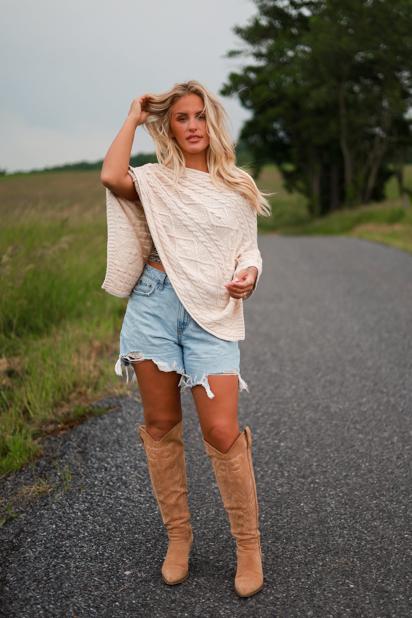 Margo Knit Poncho Top