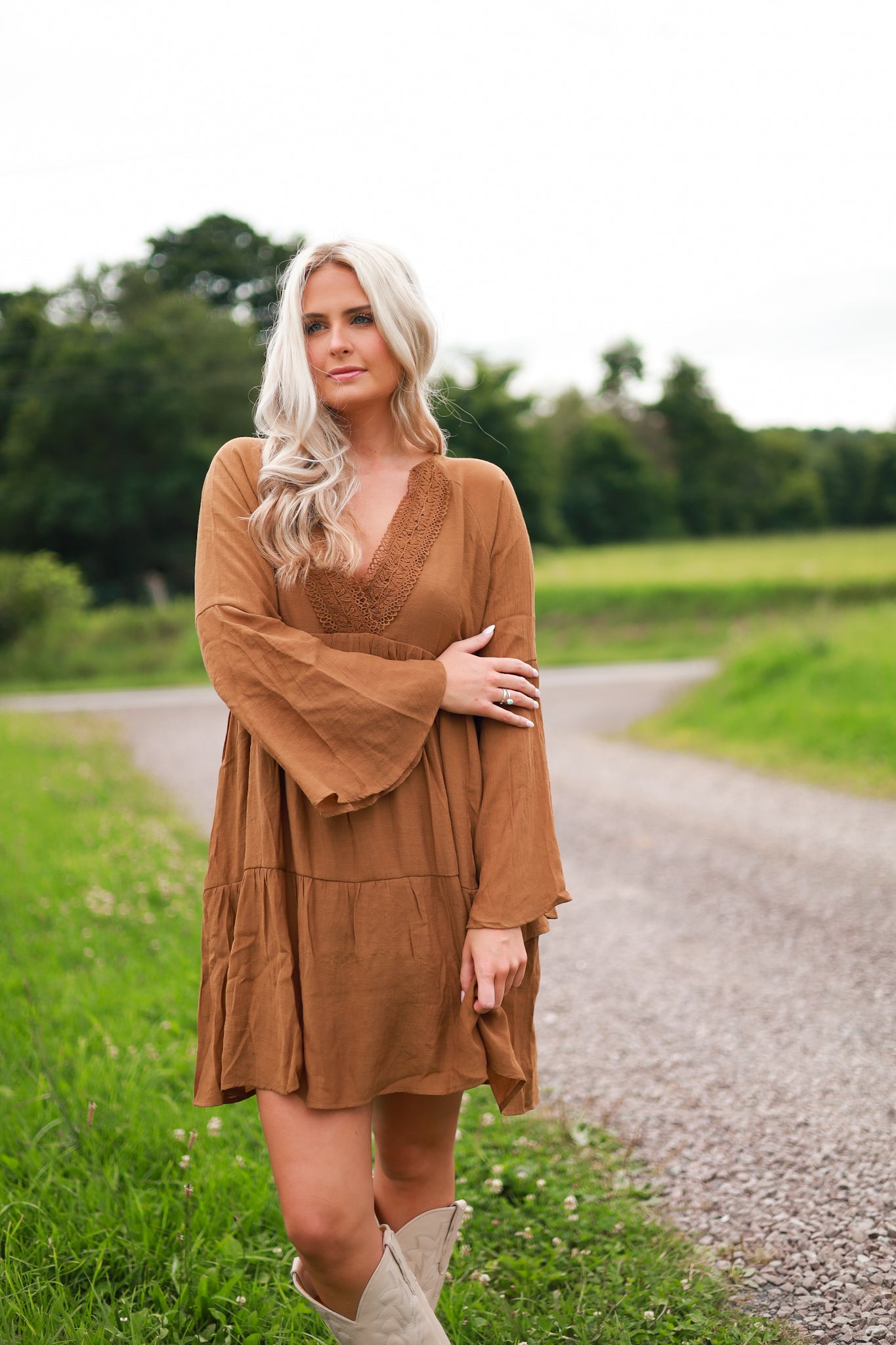 Ginger Lace Mini Dress
