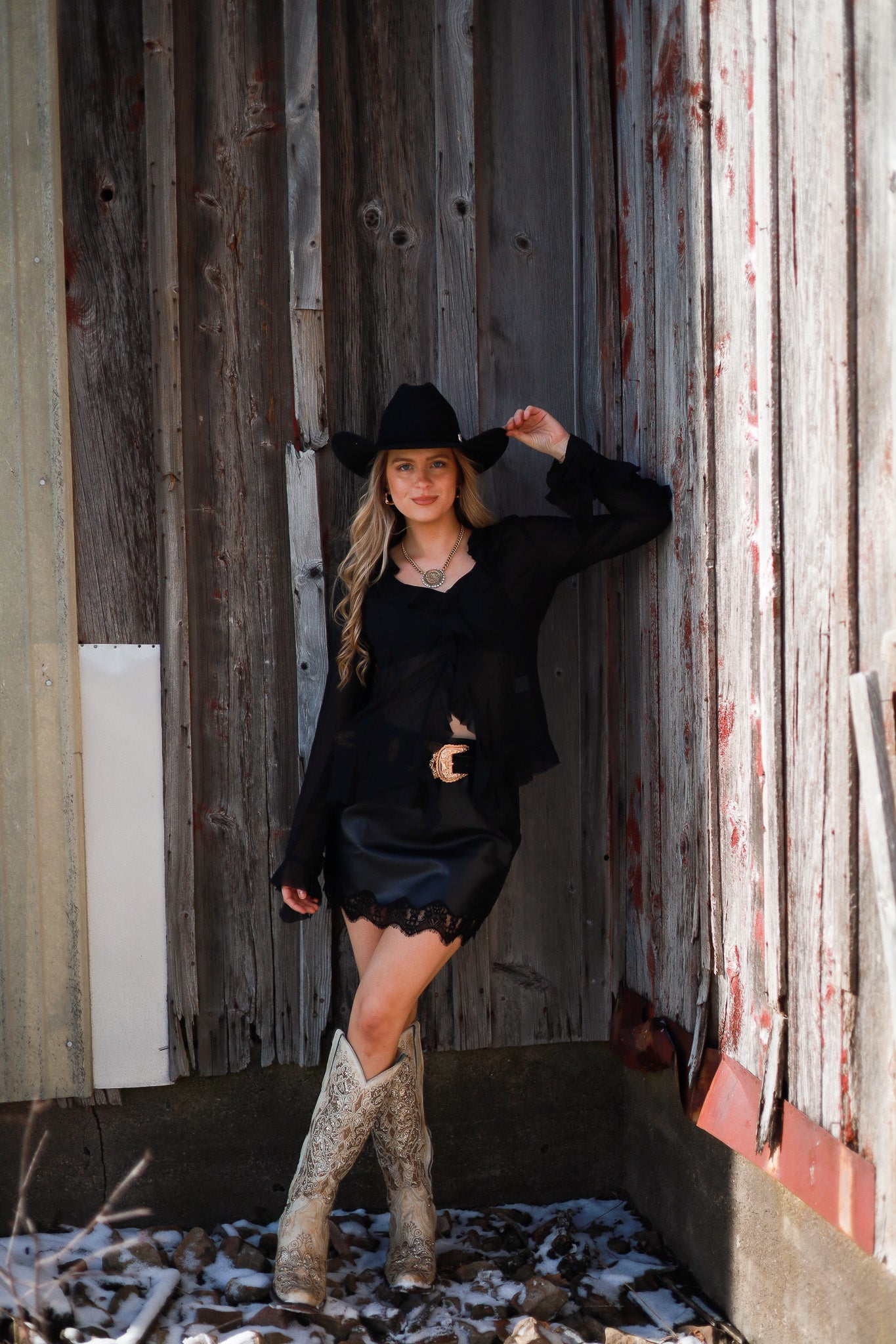 Storm Meadow Blouse- Black