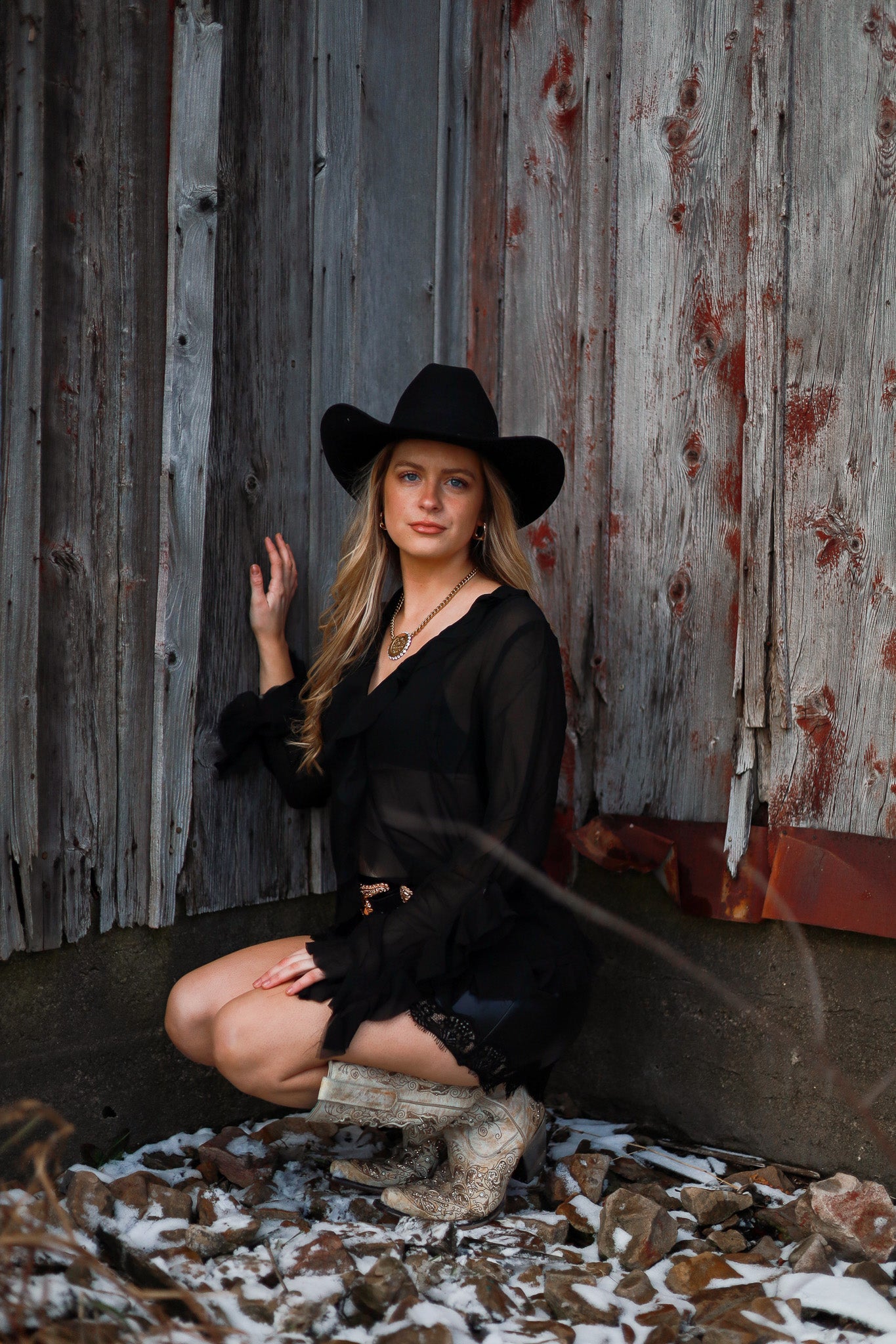 Storm Meadow Blouse- Black