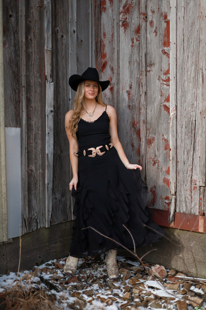 Wildflower Ruffle Lace Dress