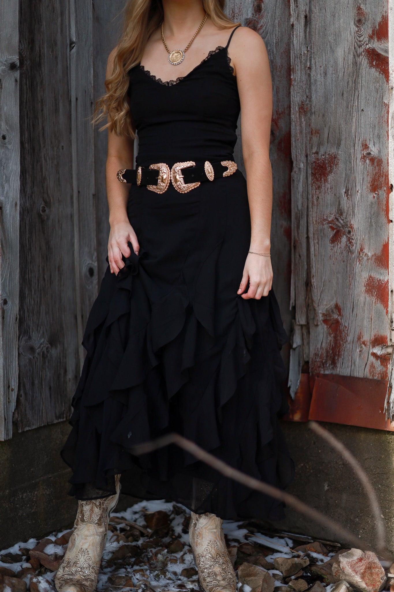 Wildflower Ruffle Lace Dress