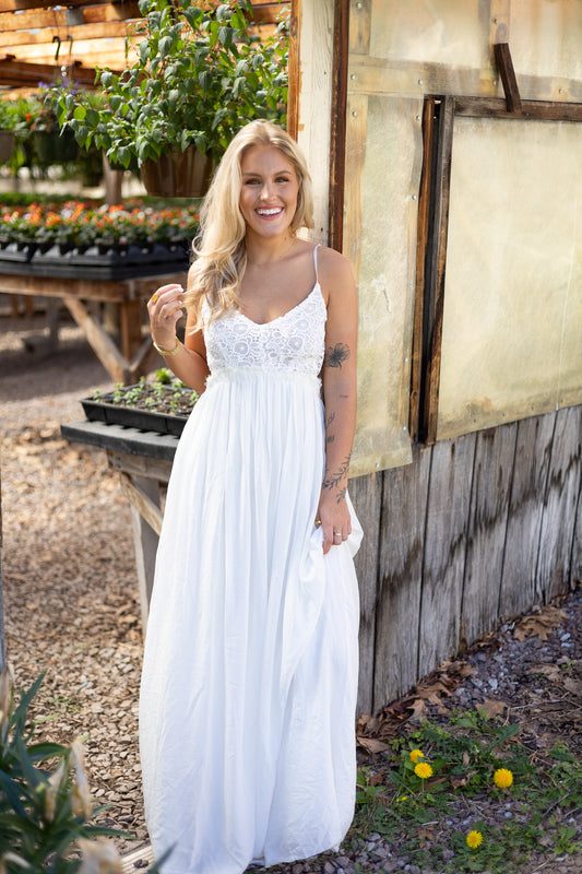 Stella Lace Top Maxi Dress