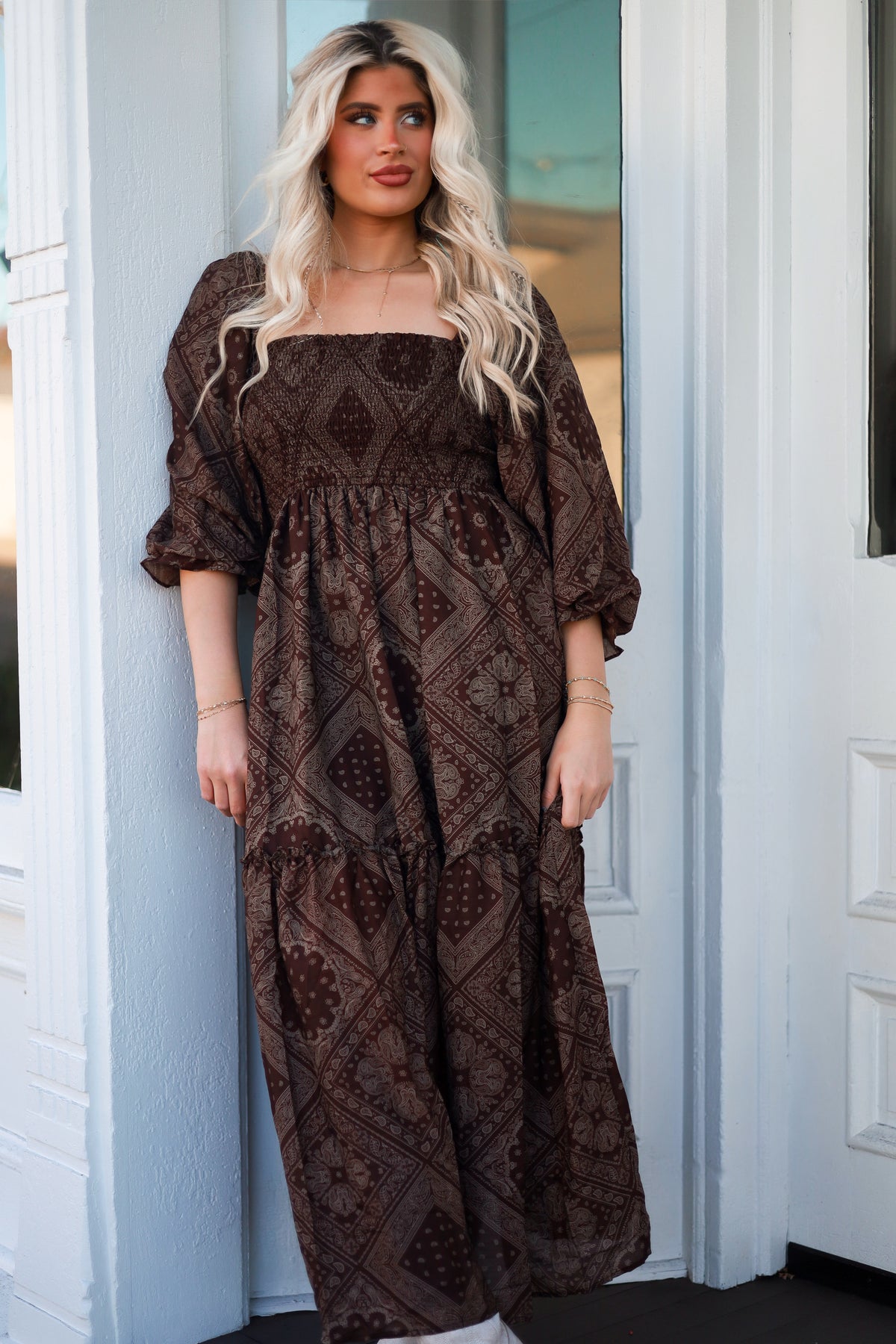 Chestnut Paisley Dress