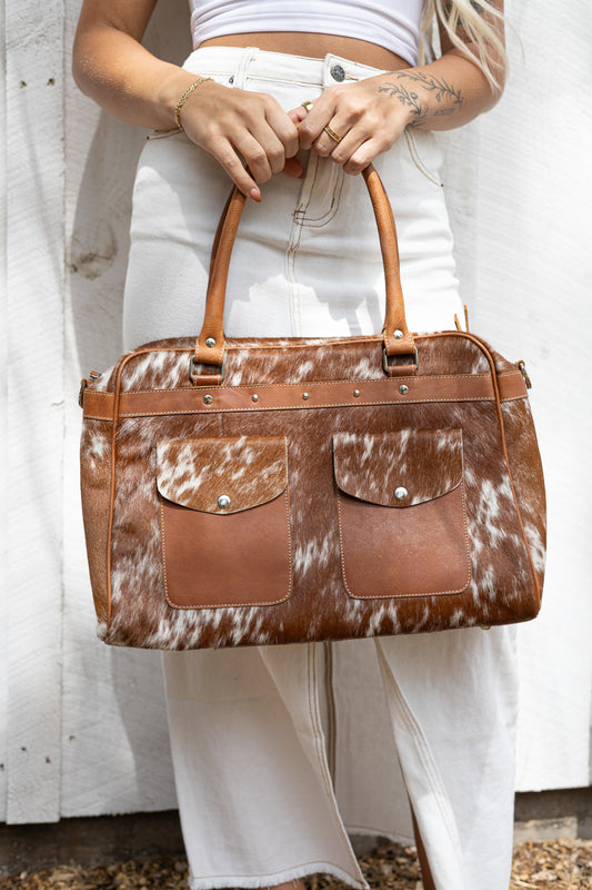 Speckled Cowhide Duffle