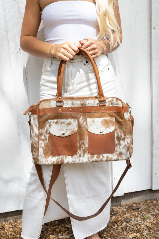 Speckled Cowhide Duffle