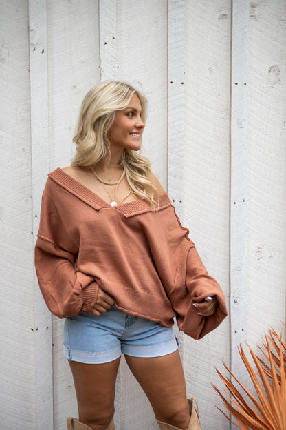 Vacay Everyday Top - Terracotta