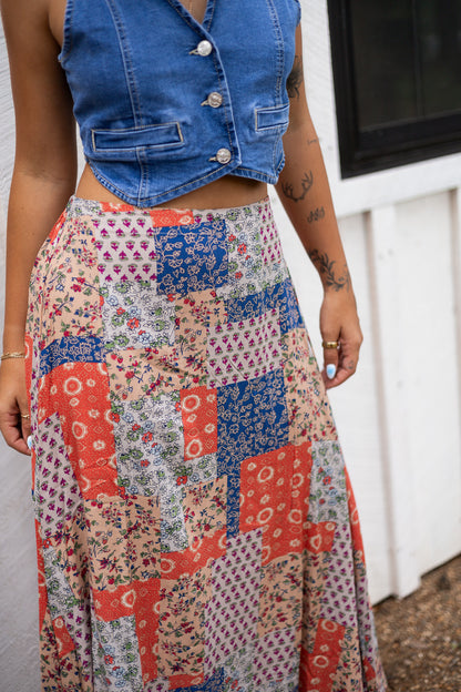 Daphnie Patchwork Skirt