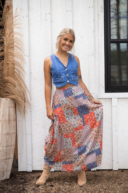 Daphnie Patchwork Skirt