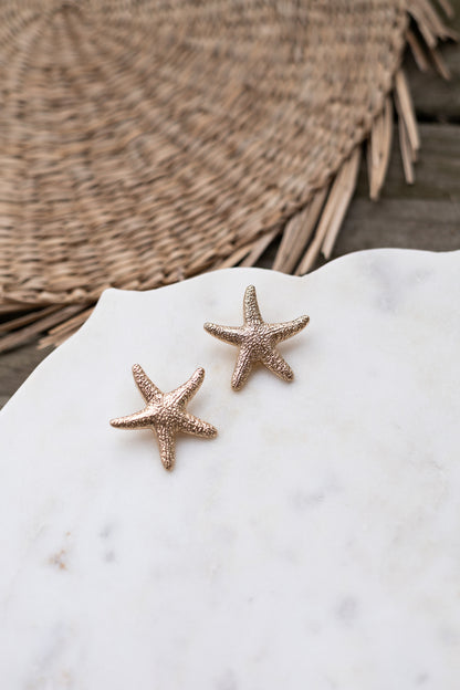 Starfish Earrings - Gold