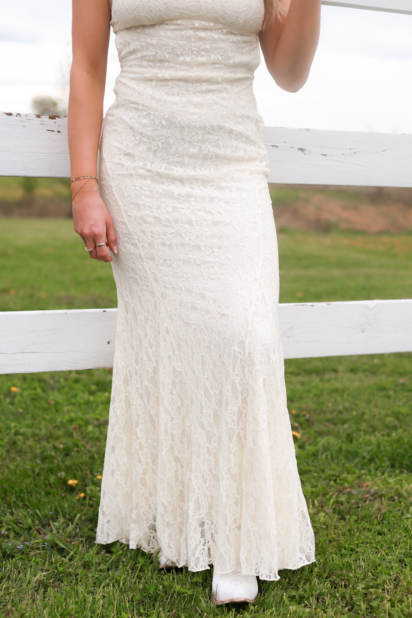 Runaway Bride Lace Maxi Dress