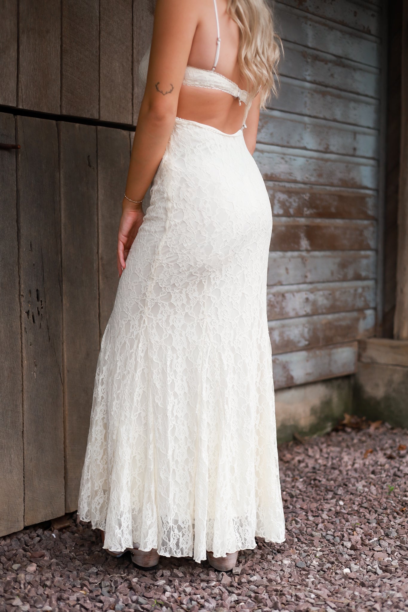Runaway Bride Lace Maxi Dress