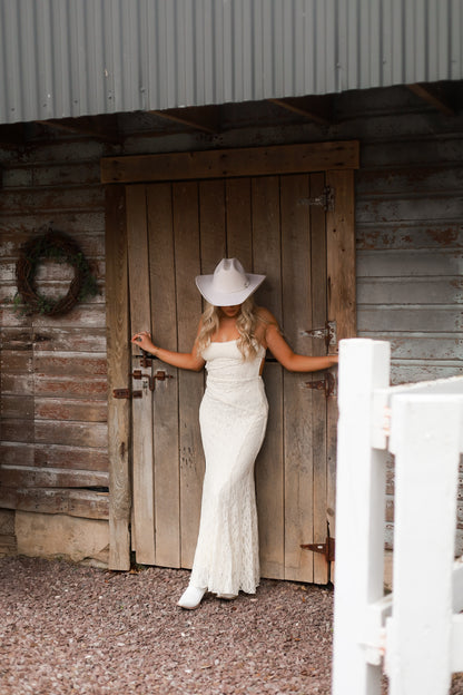 Runaway Bride Lace Maxi Dress