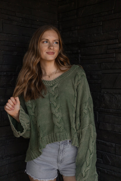 Sage Valley Knit Oversized Sweater