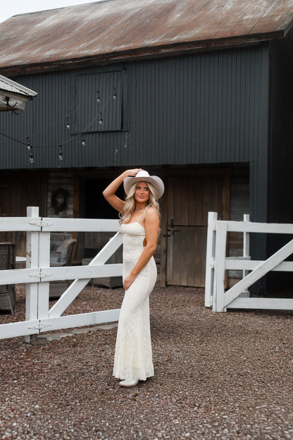 Runaway Bride Lace Maxi Dress