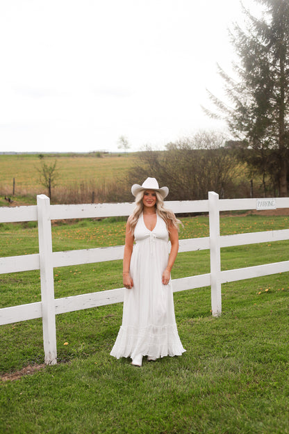 Coastal Haven Maxi Dress - White