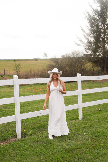 Coastal Haven Maxi Dress - White